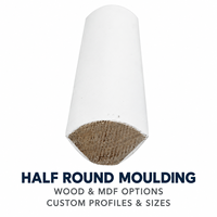 Moulures demi-rondes personnalisées en bois apprêté et MDF pour panneaux muraux, meubles et garnitures décoratives OEM ODM