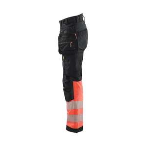 BLAKLADER - 711425139955D21 Pantalon softshell haute visibilité pour femme Noir/Rouge-EAN 7330509880081 HI-VIS WORKWEAR - Product Image 4