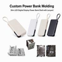 Kit de boîtier de batterie DIY plat 4 cellules 21700 avec écran numérique 65W Type C (sans batterie)