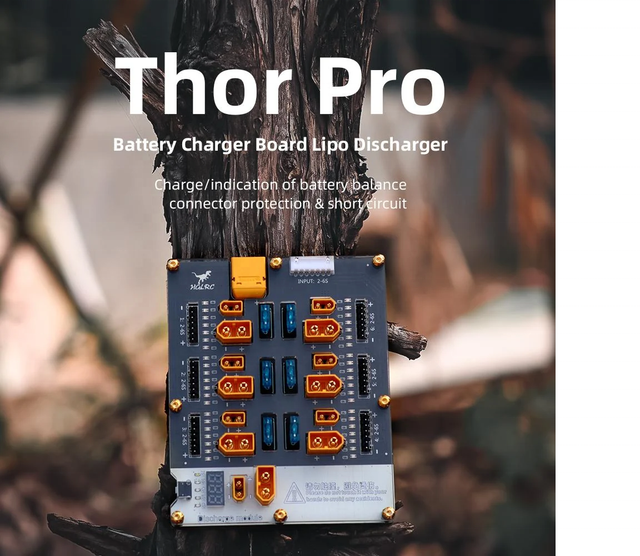 Thor Pro 6 Port Parallel Charger Board Built-in LiPo Discharger 2-6S XT60 XT30 FPV Drone Battery Accessory