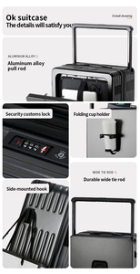 Valise <span class=keywords><strong>à</strong></span> roulettes TSA légère et durable <span class=keywords><strong>à</strong></span> ouverture frontale, 20 pouces, <span class=keywords><strong>en</strong></span> PC, unisexe, pour cabine, nouveau modèle, vente <span class=keywords><strong>en</strong></span> gros - Product Image 3