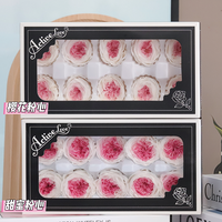 Têtes de fleurs éternelles naturelles et réelles Austin Rose préservées de 4 cm pour la Saint-Valentin, la remise des diplômes, les mariages, la décoration de la maison et les cadeaux