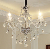 Lámpara de Cristal Europea Moderna con Estilo Crema Sencillo y Atmosférico, Lámpara Decorativa para Sala de Estar, Comedor Principal y Dormitorio