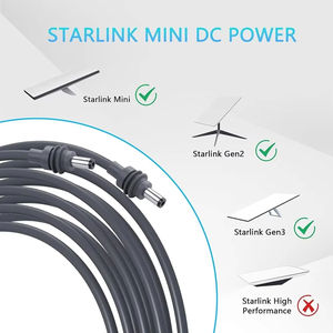 Câble Starlink pour réseau à <span class=keywords><strong>fibre</strong></span> <span class=keywords><strong>optique</strong></span>, étanche pour extérieur, <span class=keywords><strong>rallonge</strong></span> satellite 15m 20m <span class=keywords><strong>30m</strong></span>, avec prise d'alimentation DC-DC 5521 de remplacement - Product Image 2