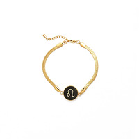 Bracelet en acier inoxydable avec pendentif serpent, style bohème, bijoux du zodiaque pour femmes