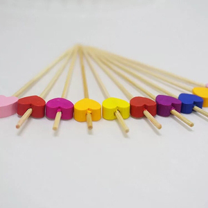 Cure-dents à cocktail pour boisson et fête décorative Cure-dents en bambou Love Shape Pick Brochette - Product Image 2