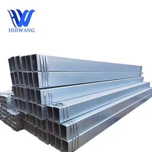 Galvanizado 1.0425 retangular oco Tubular 100mm Steel Pipe Baixo carbono preto tubo quadrado tubos