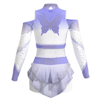 Uniforme de cheerleading pour femmes, fabrication sur mesure, robe en spandex hautement élastique, impression par sublimation à séchage rapide
