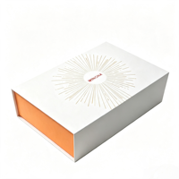 Boîte cadeau rigide de luxe personnalisée avec fermeture magnétique, impression UV dorée, emballage pour cosmétiques, sérum, lotion, boîte rigide avec logo