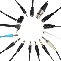 Câble audio stéréo 3,5 mm non équilibré de 30 cm avec connecteur XLR plaqué or, conducteur en cuivre nu pour microphone coaxial