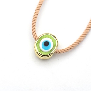 Collana N74 con Catena a Corda, Placcata in Oro, con Perline di Vetro, Regolabile, Motivo Occhi Vintage, per Uso Quotidiano e Regalo per Donne - Product Image 5