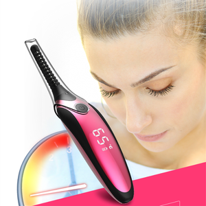 Venta al por mayor portátil personalizado Drop Shipping belleza maquillaje ojo <span class=keywords><strong>pestañas</strong></span> cepillo plástico Mini rizador <span class=keywords><strong>de</strong></span> <span class=keywords><strong>pestañas</strong></span> <span class=keywords><strong>eléctrico</strong></span> calentado - Product Image 3