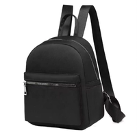 Sac à dos personnalisé mini imperméable GPS antivol avec fermeture éclair pour un usage décontracté unisexe, en nylon noir