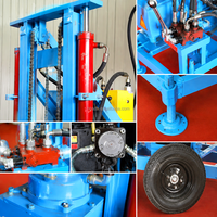 Foreuse hydraulique diesel portable 35 CV pour puits d'eau avec roues pour projets d'irrigation