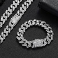 Collier ras du cou Fealux Cuban Link, style punk basique pour hommes et femmes, vintage, ton or noir, avec moissanite sertie clos, cadeau