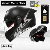 Casque de moto à visière double rabattable certifié 3C/DOT en ABS pour hommes et femmes, utilisation universelle quatre saisons, scooter/vélo électrique, hiver