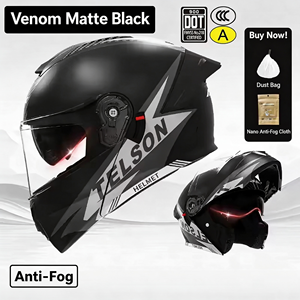 Casco de Motocicleta Abatible con Doble Visera ABS Certificado 3C/DOT para Hombres y Mujeres, Uso Universal en las Cuatro Estaciones, para Scooter/Bicicleta Eléctrica, Invierno - Product Image 6