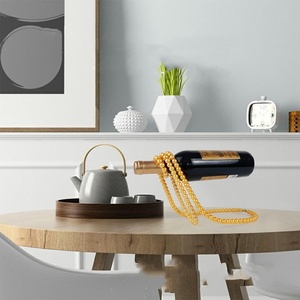 Nouveau porte-bouteilles suspendu en forme de collier de perles, décoration de maison, décoration de bureau, support de luxe en métal et résine magique - Product Image 5