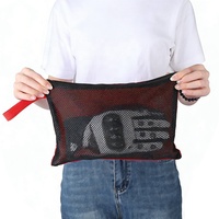 Sac de rangement en polyester avec logo personnalisé, idéal pour les cadeaux promotionnels, accessoires de course, pochette de rangement en maille avec fermeture éclair pour les marques de sport automobile