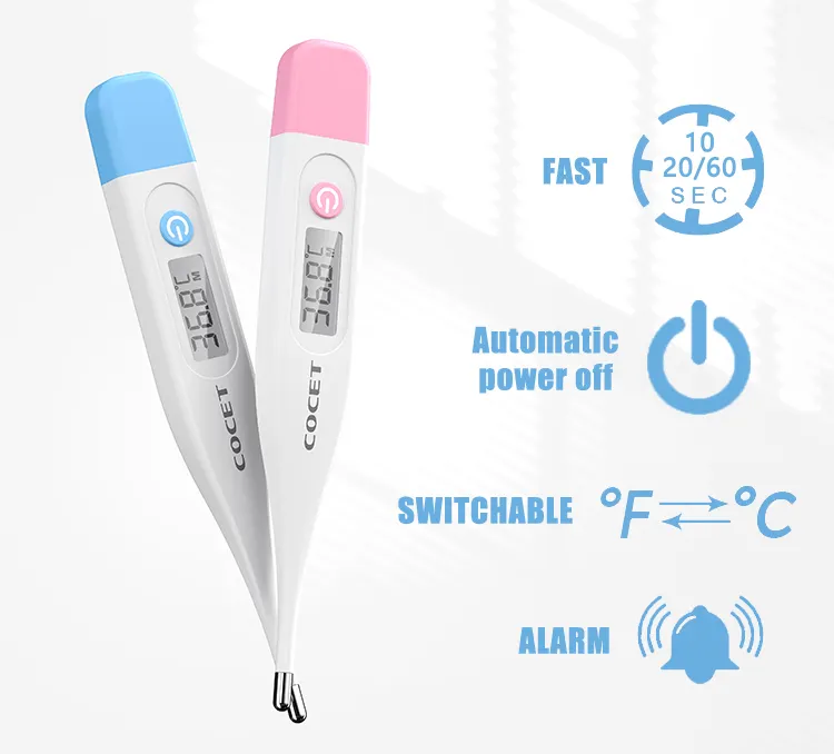 2023 Aanpasbare Medische Slimme Thermometer Digitale Elektronische Klinische Thermometer Voor Volwassene En Baby
