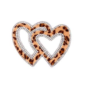 Nouveau Design Léopard Patchs Strass Broderie Coeur Étoile Couronne <span class=keywords><strong>Arc</strong></span> Patch Fer sur pour Vêtements - Product Image 4