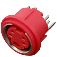 Connecteur Circulaire MDC Série MDC-4pin HX Factory Direct, Prise Mini DIN Femelle 4 Cœurs Verticale DIP, Terminal S