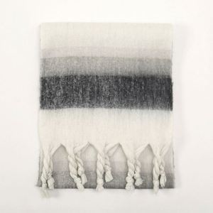 Bufanda Larga Gruesa de Imitación de Cachemira a Rayas con Borlas, Diseño Nuevo y de Alta Calidad, para Mujer, Estilo Lujoso para Invierno - Product Image 5