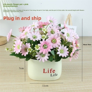 LUYI - Fiori Artificiali in Seta, Piccole Piante in Vaso, Decorazioni in Plastica per Soggiorno, Sala Espositiva e Tavolo - Product Image 4