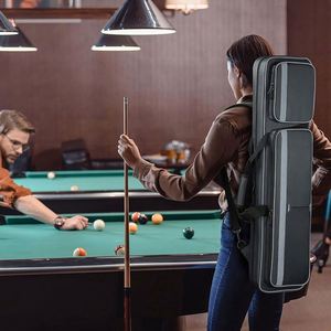 Sac de transport pour queues de billard en cuir PU personnalisable, certifié BSCI, grande capacité, pour 5 queues et 5 fers, fabriqué en usine BSCI - Product Image 3