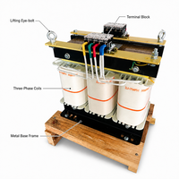 Transformateur d'isolement triphasé de type sec 20KVA, enroulement entièrement en cuivre, entrée 380V, sortie 200V, haute efficacité 0.98, 50/60Hz, stable