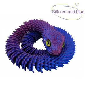 Jouet Serpent Viper en Verre Imprimé en 3D Fait Main Créatif, Articulations Multiples Mobiles, Jouet Anti-Stress pour Adultes et Enfants, Motifs Animaux et Dinosaures - Product Image 2