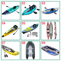 2024 Usine En Gros Gonflable Kayak PVC Matériel 2 Personnes Drop Stitch Conception avec Paddle Boards Canoë/Kayak Engins De Pêche