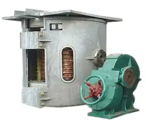 Electric induction metal scrap melting furnace for 350kg loading capacity