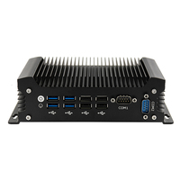 Fanless Industrial Desktop Mini PC Core I3-6167U 2*COM 2*LAN with 4G DDR4 128G SSD Mini Desktop Computer Win 10 / Linux Mini PCs