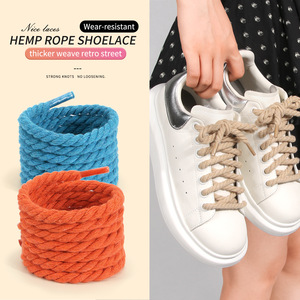 Lacets de chaussures pour hommes et femmes, épais et ronds, AF1 DIY, Black Warrior <span class=keywords><strong>Dunk</strong></span>, rose beige - Product Image 2