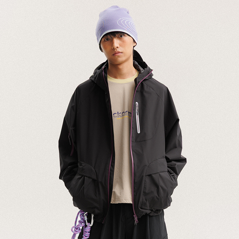 Unisex Outdoor Functional Windproof Waterproof Breathable Quick-drying Sports Jacket with Zipper