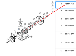 อะไหล่ซ่อมบำรุงเพลาข้อเหวี่ยงสำหรับรถจี๊ปแกรนด์เชอโรกี 3.0L <span class=keywords><strong>V6</strong></span> ดีเซล อีโคดีเซล และรถแรม <span class=keywords><strong>1500</strong></span> ปี 2014-2019 รหัสอะไหล่แท้ 68147110AA ใหม่ - Product Image 4