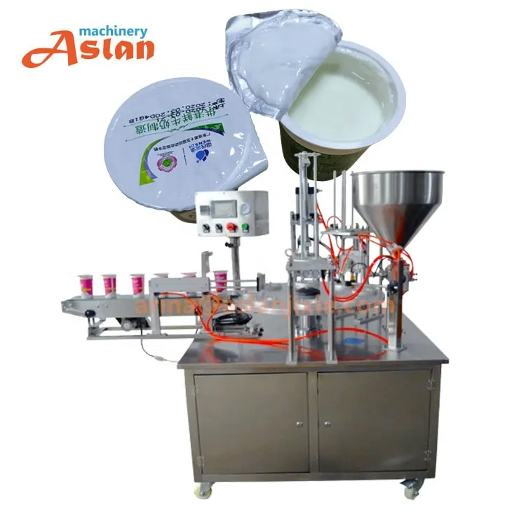 Commercial yogurt filling machine jelly jam plastic cup filling sealing machine pudding coffee cup filling machine