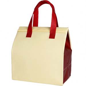 Sac isotherme pliable multifonctionnel personnalisé, imperméable, recyclé, pour gâteaux, repas à emporter, en non-tissé, pour aliments - Product Image 1