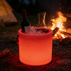 Cubeta de Hielo de Plástico con Luz LED RGB de Control Remoto para Vino al Aire Libre, Cubeta de Cerveza al por Mayor - Product Image 3