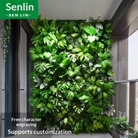 Mur végétal artificiel en plastique, plantes artificielles, décoration verticale de balcon, panneau de verdure, fleurs d'intérieur, jardin vertical
