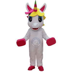Qiman Tùy Chỉnh Dành Cho Người Lớn Kích Thước Unicorn Sang Trọng Phim Hoạt Hình Linh Vật Trang Phục Cho Bán - Product Image 1