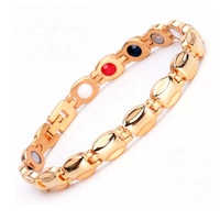 Excellent Bracelet Bio Énergétique en Acier Inoxydable pour la Santé, avec Ions Négatifs, Tourmaline, Aimant et Pierre Énergétique au Germanium