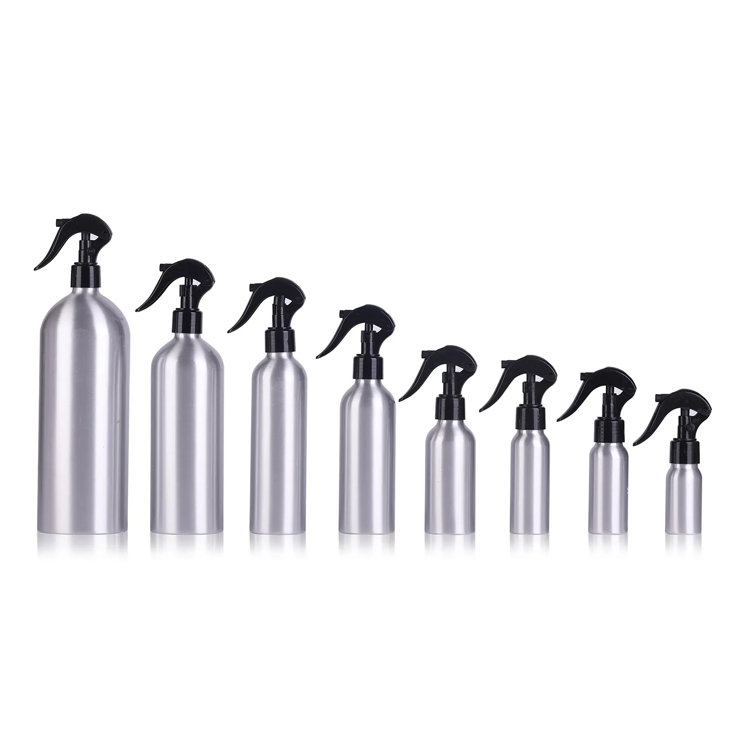 Flacon pulvérisateur en aluminium avec pompe en plastique, 30, 50, 60, 120, 250 et 100ml, livraison gratuite