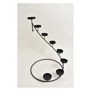 Contemporary Iron <b>Tealight</b> <b>Lantern</b> with Elegant Decorative Hollow Design for Upscale Interior Decoration - Product Image 6