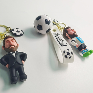 High Quality Football Star <b>Cartoon</b> Doll Keychain 3D PVC Soccer <b>Cartoon</b> Doll Keychain Customization - Product Image 6