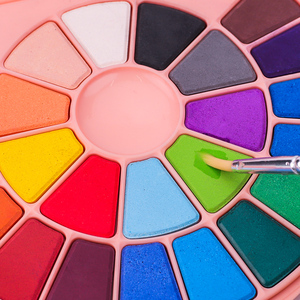 Ensemble de peinture à l'aquarelle solide HIMI <span class=keywords><strong>MIYA</strong></span> 24 couleurs avec emballage bleu rose - Product Image 3