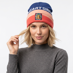 Gorro de Punto Corto de Pescador para Invierno, Gorro de Punto Estampado Personalizado, Gorro de Acrílico con Puño - Product Image 3