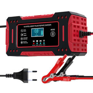 Chargeur de batterie automatique <span class=keywords><strong>intelligent</strong></span> 12V 6A pour voitures et motos, matériau ABS avec protection contre les surtensions, type solaire - Product Image 5