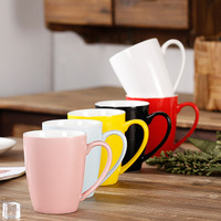 Mug en porcelaine minimaliste nordique, résistant aux hautes températures, compatible micro-ondes et lave-vaisselle, couleur unie, pour couple, bureau et maison
